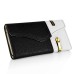 Wallet Flip Zipper PU Leather Case Card Slot Holder Cover For iPhone 6 4.7 inch - White And Black