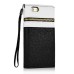 Wallet Flip Zipper PU Leather Case Card Slot Holder Cover For iPhone 6 Plus - White And Black