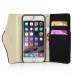 Wallet Flip Zipper PU Leather Case Card Slot Holder Cover For iPhone 6 Plus - White And Black