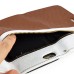 Wallet Flip Zipper PU Leather Case Card Slot Holder Cover For iPhone 6 Plus - White And Brown