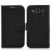 Wallet Style Leather Case Cover For Samsung Galaxy S3 i9300 - Black