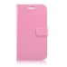 Wallet Style Mat Texture Case Cover For Samsung Galaxy S3 i9300 - Pink