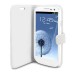 Wallet Style Mat Texture Case Cover For Samsung Galaxy S3 i9300 - White