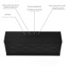 Water Cube Wireless Bluetooth Speaker with Mic for  iPhone iPad Samsung - Black