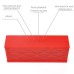 Water Cube Wireless Bluetooth Speaker with Mic for  iPhone iPad Samsung - Red