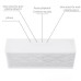 Water Cube Wireless Bluetooth Speaker with Mic for  iPhone iPad Samsung - White