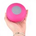 Waterproof Portable Bluetooth Speaker with Mic and Suction Cup for iPhone iPad Samsung - Magenta