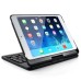 Wireless 180° Rotatable Bluetooth Keyboard Stand Leather Case For iPad Mini 1/2/3 - Black