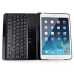 Wireless 180° Rotatable Bluetooth Keyboard Stand Leather Case For iPad Mini 1/2/3 - Black