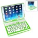 Wireless 180° Rotatable Bluetooth Keyboard Stand Leather Case For iPad Mini 1/2/3  - Green