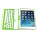 Wireless 180° Rotatable Bluetooth Keyboard Stand Leather Case For iPad Mini 1/2/3  - Green