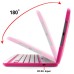 Wireless 180° Rotatable Bluetooth Keyboard Stand Leather Case For iPad Mini 1/2/3  - Pink