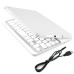 Wireless 180° Rotatable Bluetooth Keyboard Stand Leather Case For iPad Mini 1/2/3 - White