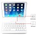 Wireless 180° Rotatable Bluetooth Keyboard Stand Leather Case For iPad Mini 1/2/3 - White