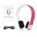 Wireless Bluetooth  2ch Stereo Audio with Built - in Battery Earphone headset - Red