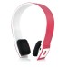 Wireless Bluetooth  2ch Stereo Audio with Built - in Battery Earphone headset - Red