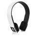 Wireless Bluetooth  2ch Stereo Audio with Built - in Battery Earphone headset - White