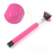 Wireless Bluetooth Remote Control Self-portrait Monopod for Andriod iPhone - Pink