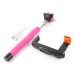 Wireless Bluetooth Remote Control Self-portrait Monopod for Andriod iPhone - Pink