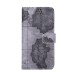 World Map Design Magnetic Stand Flip Leather Case for Samsung Galaxy Note 7 - Grey