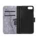 World Map Design Magnetic Stand Flip Leather Case for iPhone 7 - Black