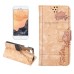 World Map Design Magnetic Stand Flip Leather Case for iPhone 7 - Brown