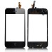 iPhone 3G Digitizer Touch Panel Screen + Sensor Flex Cable + Supporting Frame + Earpiece Replacement + Home Button - Black (High Quality)