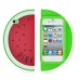 iPhone 4/4S Cute 3D Watermelon Silicone Back Case Cover - Red