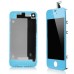 iPhone 4 Assembly ( Glass Back Cover + Blue Frame Bezel + Digitizer LCD Display Screen) - Blue