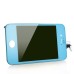 iPhone 4 Assembly ( Glass Back Cover + Blue Frame Bezel + Digitizer LCD Display Screen) - Blue