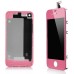 iPhone 4 Assembly ( Glass Back Cover + Pink Frame Bezel + Digitizer LCD Display Screen) - Pink