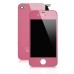 iPhone 4 Assembly ( Glass Back Cover + Pink Frame Bezel + Digitizer LCD Display Screen) - Pink