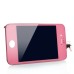 iPhone 4 Assembly ( Glass Back Cover + Pink Frame Bezel + Digitizer LCD Display Screen) - Pink