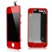 iPhone 4 Assembly ( Glass Back Cover + Red Frame Bezel + Digitizer LCD Display Screen) - Red