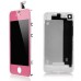 iPhone 4 Assembly ( Glass Back Cover + White Frame Bezel + Digitizer LCD Display Screen) - Pink