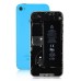 iPhone 4 Back Cover With Blue Frame Bezel - Blue