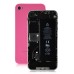 iPhone 4 Back Cover With Pink Frame Bezel - Pink