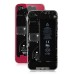 iPhone 4 Clear Glass Back Cover for with Black Frame - Transparent Red