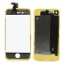 iPhone 4 Colorful LCD Assembly ( Glass Back Cover + Touch Screen Digitizer + LCD Display Screen + Flex Cable + Frame Bezel + Home Button ) - Yellow