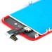 iPhone 4 Digitizer Touch Panel Screen with LCD Display Screen + Flex Cable + Red Supporting Frame - Red