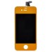 iPhone 4 Digitizer Touch Panel Screen with LCD Display Screen + Flex Cable + White Supporting Frame - Orange