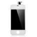 iPhone 4 Digitizer Touch Panel Screen with LCD Display Screen + Flex Cable + White Supporting Frame - White (OEM)