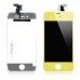 iPhone 4 Digitizer Touch Panel Screen with LCD Display Screen + Flex Cable + White Supporting Frame - Yellow