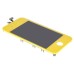 iPhone 4 Digitizer Touch Panel Screen with LCD Display Screen + Flex Cable + Yellow Supporting Frame - Yellow