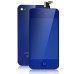 iPhone 4 Electroplated Assembly ( Glass Back Cover + Digitizer LCD Display Screen + Home Button ) - Blue