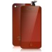 iPhone 4 Electroplated Assembly ( Glass Back Cover + Digitizer LCD Display Screen + Home Button ) - Red