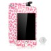 iPhone 4 Pink Dalmatian Pattern LCD Assembly ( Glass Back Cover + Touch Screen Digitizer + LCD Display Screen + Flex Cable + Frame Bezel + Home Button )