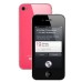 iPhone 4S Back Cover With Pink Frame Bezel - Pink