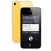 iPhone 4S Back Cover With White Frame Bezel - Yellow