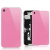 iPhone 4S Back Replacement (Pink Glass Back Cover+ White Bezel)